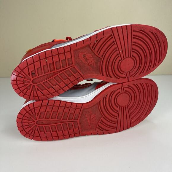 Nike Dunk Low x OFF-WHITE University Red 2019 Men's Size 11.5 AUTHENTIC - Picture 6 of 16